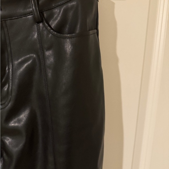 12th Tribe Shiny Black Leather Pants - Picture 3 of 3